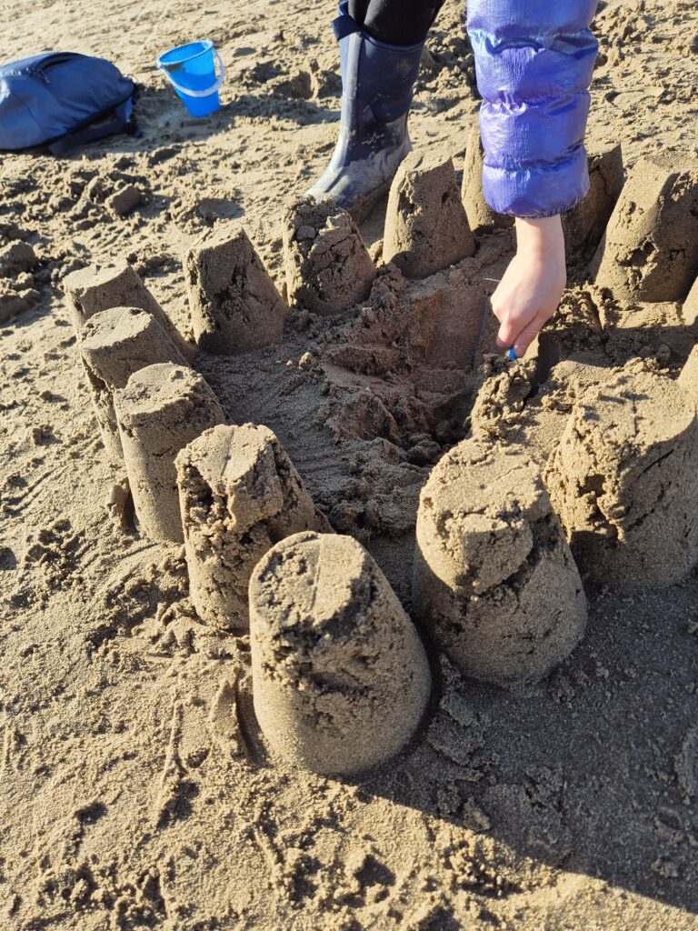 Building a sandcastle