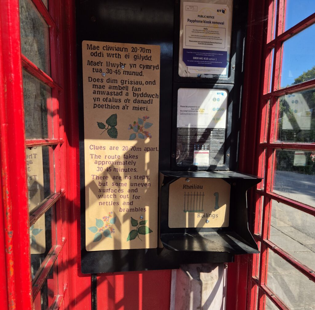 Treasure hunt in red phone box