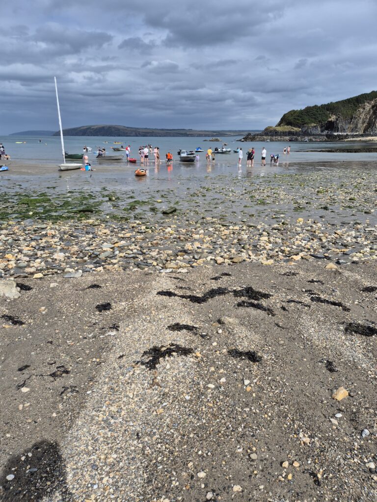 Cwm yr Egwlys beach in summer