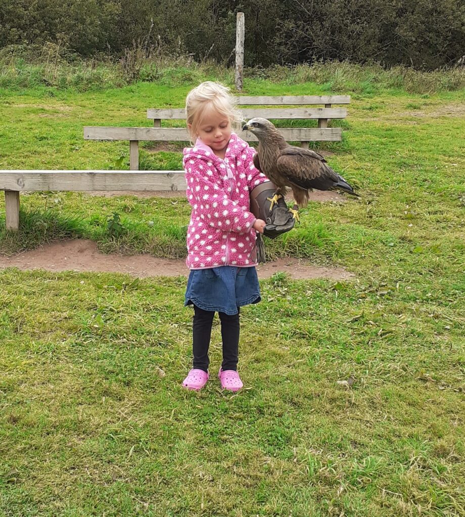 B aged 5 holding a kite